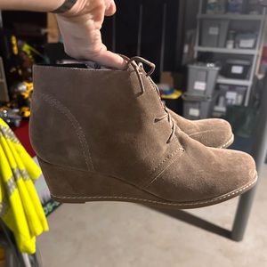 Never worn! Heeled tan bootie size 11 perfect condition